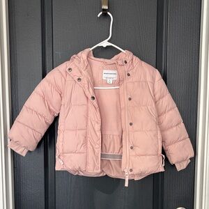Amazon Essentials Light Pink Kids Puffer Jacket
